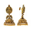 22K Antique Yellow Gold Temple Jhumkas (17.5 grams)
