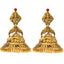 22K Antique Yellow Gold Temple Jhumkas (29 grams)