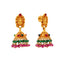 22K Yellow Gold Temple Jhumkas w/ Gems (15.6 grams)