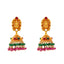22K Yellow Gold Temple Jhumkas w/ Gems (15.6 grams)