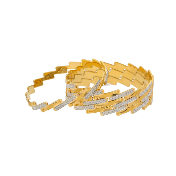 22K Gold Multi Tone Set of Four Bangles, 93.1gm - Virani Jewelers | 


Looking for simple and elegant gold bangle designs that can complement your regular and party ...