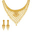 22K Yellow Gold V Shaped Jewelry Set