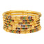 22k Yellow Gold Meenakari Pipe Bangle Set (95.7 grams)
