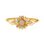 22K Multi-Tone Gold & CZ Floral Bangle (13.6gm)