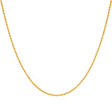 22K Yellow Gold 3mm Rope Chain (71.8gm) | 
Our 22k Yellow Gold 3mm Rope Chain is the perfect 22k gold chain to wear for special occasions o...