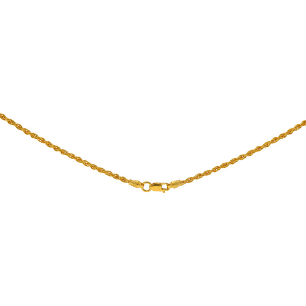 22K Yellow Gold 3mm Rope Chain (71.8gm) | 
Our 22k Yellow Gold 3mm Rope Chain is the perfect 22k gold chain to wear for special occasions o...