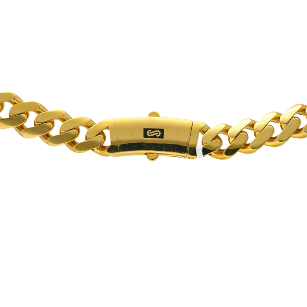 22K Yellow Gold 12mm Cuban Chain (56.9gm) | 
This stylish 22k yellow gold cuban link chain can be worn when you want to add stylish addition ...