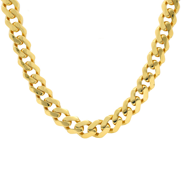 22K Yellow Gold 12mm Cuban Chain (57.2gm) | 
Update your wardrobe with a timeless piece of gold jewelry by purchasing this stylish 22k gold c...