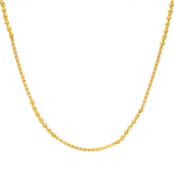 22K Yellow Gold Beaded Chain (13.6gm)