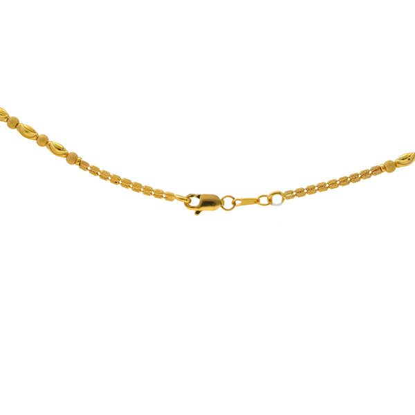 22K Yellow Gold Beaded Chain (13.6gm) | 
The exquisite array of beading added to this 22k yellow gold chain give this minimal design a ri...