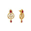22K Yellow Gold, CZ, & Ruby Earrings (11.2gm)