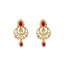 22K Yellow Gold, CZ, & Ruby Earrings (11.2gm)