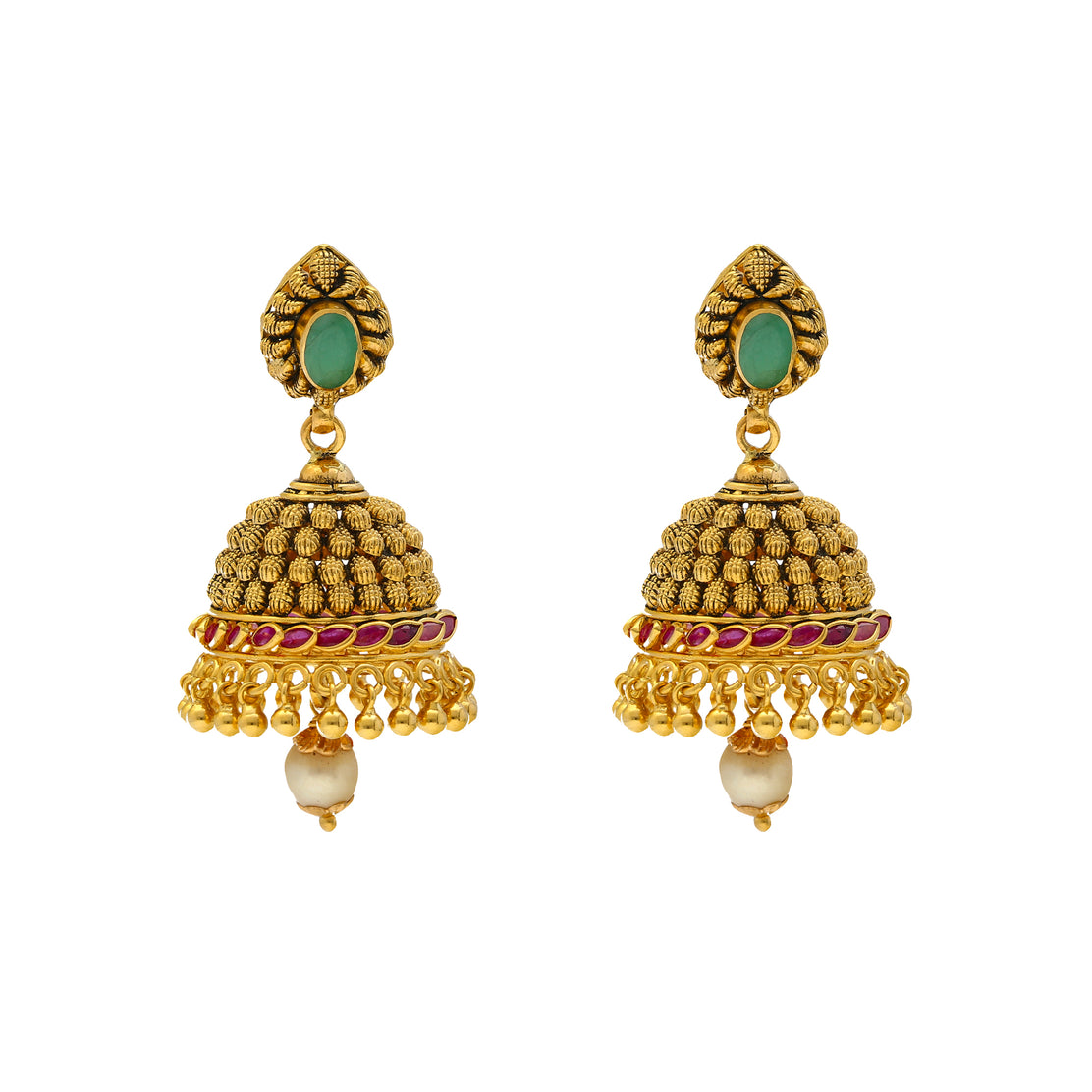 Buy 22Kt Gold Signity Stem Stud Earrings 81VH3877 Online from Vaibhav  Jewellers