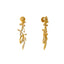 22K Yellow Gold & CZ Abstract Earrings (9.1gm)