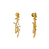 22K Yellow Gold & CZ Abstract Earrings (9.1gm) | 
These gorgeous 22k yellow gold earrings are perfect to wear when you want to ass a touch of clas...