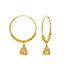 22K Yellow Gold Beaded Hoop Earrings (9.8gm)
