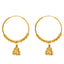 22K Yellow Gold Beaded Hoop Earrings (9.8gm)