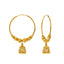 22K Yellow Gold Beaded Hoop Earrings (11.6gm)