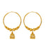 22K Yellow Gold Beaded Hoop Earrings (11.6gm)
