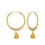 22K Yellow & White Gold Beaded Hoop Earrings (10.2gm)