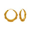 22K Yellow Gold Artisan Hoop Earrings (14.6gm)