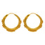 22K Yellow Gold Artisan Hoop Earrings (14.6gm)