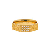 22K Yellow Gold & CZ Ring (10.9gm) | 



This is a stylish men's gold patterned ring perfect for daily wear. It features 22K yellow go...