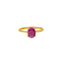 22K Yellow Gold & Ruby Ring (2.5gm)