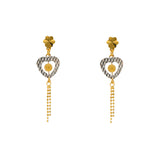 22K Yellow & White Gold Dangling Heart Jewelry Set (13.4gm) | 
Our 22K Yellow & White Gold Dangling Heart Jewelry Set features a youthful design made from ...
