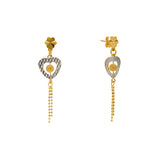 22K Yellow & White Gold Dangling Heart Jewelry Set (13.4gm) | 
Our 22K Yellow & White Gold Dangling Heart Jewelry Set features a youthful design made from ...