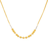 22K Yellow & White Gold Beaded Jewelry Set (17.4gm) | 
Wear this minimal 22k yellow and white gold beaded necklace and earring set when you want to bri...