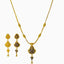 22K Yellow Gold Necklace and Earrings Set W/ Blue Enamel & Reversible Pendants - Virani Jewelers