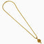 22K Yellow Gold Necklace and Earrings Set W/ Domed Pendants & Dark Enamel Paint - Virani Jewelers