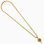 22K Yellow Gold Necklace and Earrings Set W/ Enamel Paint & Domed Shield Pendants - Virani Jewelers