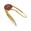 22K Yellow Gold Antique Laxmi Vanki W/ Precious Ruby Frame - Virani Jewelers