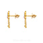 Kasu Coin Studs Set in 22K Gold W/Pyramid Design Of Emerald & Ruby Gems - Virani Jewelers