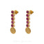 Ruby Drop Dangle EarringsSet in 22K Gold W/Laxmi Casu Coin Accent - Virani Jewelers