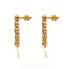 Ruby Drop Dangle EarringsSet in 22K Gold W/Laxmi Casu Coin Accent - Virani Jewelers
