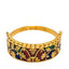 22K Yellow Gold Enamel Ring W/ Crown Design & Cluster Dot Accents - Virani Jewelers