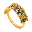 22K Yellow Gold Enamel Ring W/ Crown Design & Cluster Dot Accents - Virani Jewelers