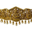 A close-up shot of the front of the Laxmi image on the front of the antique 22K waist belt from Virani Jewelers.