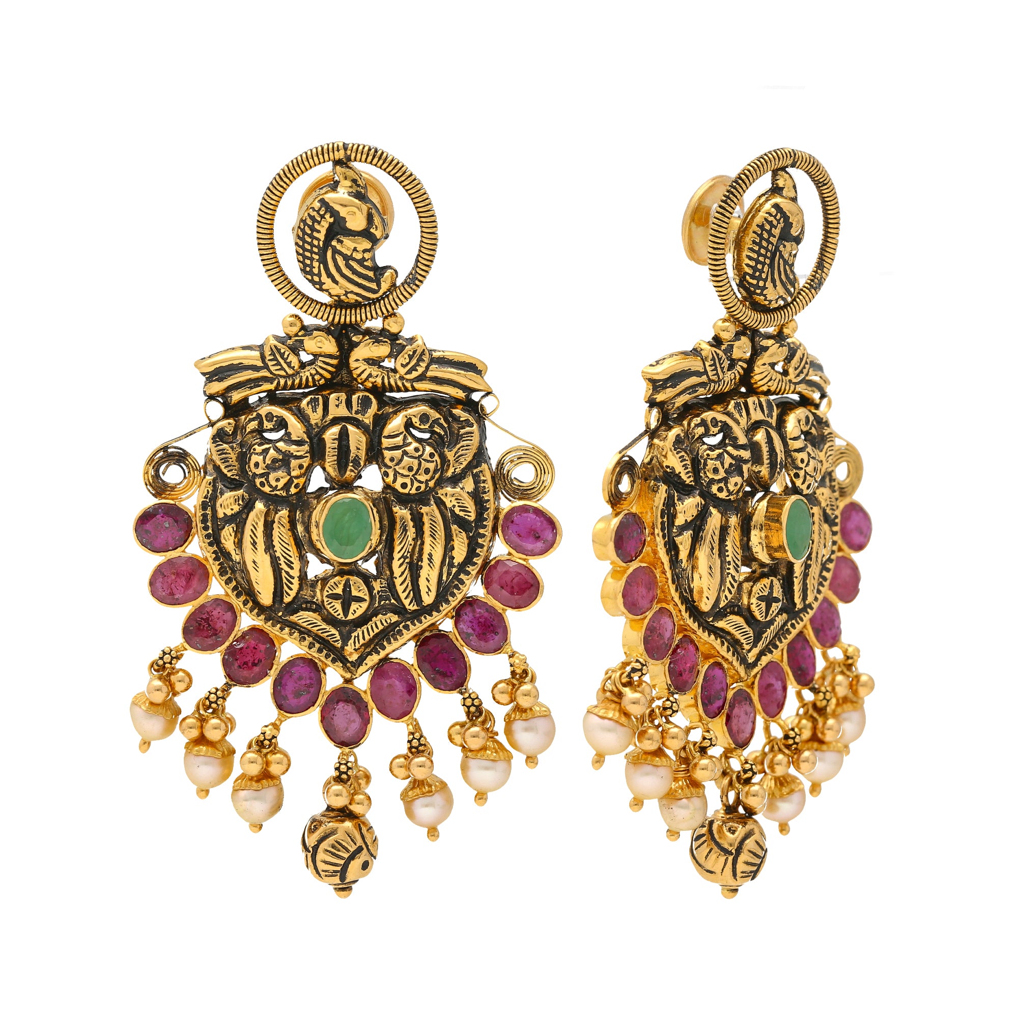 Antique Gold And Pearl Earrings – V O G U E + B E A U T Y