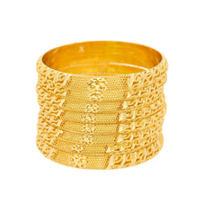22K Gold Bangles Set of Twelve, 104.4gm - Virani Jewelers
