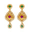 22K Yellow Gold, Emerald, & Ruby Jewelry Set (58.5gm)