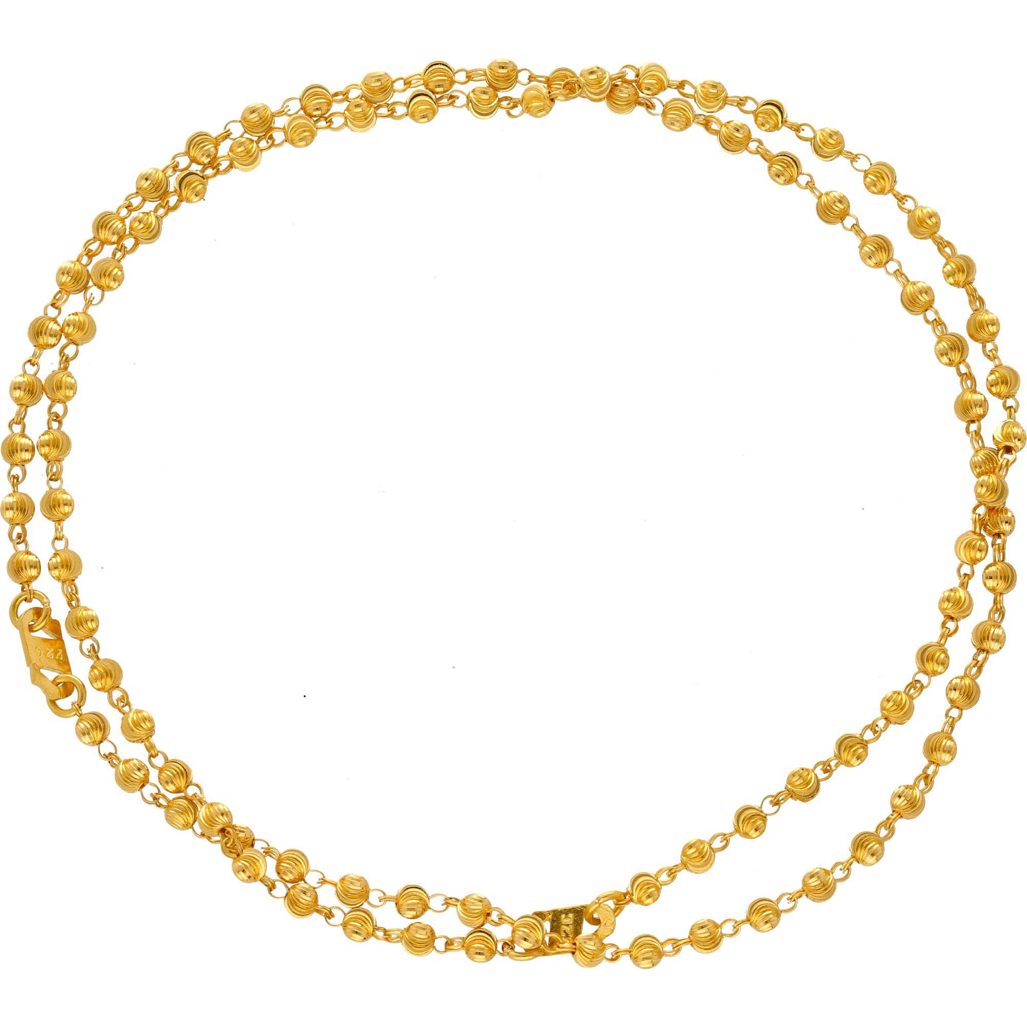 22K Yellow Gold Beaded Anklet Set (11.6gm) – Virani Jewelers