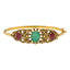 22K Antique Gold Emerald & Ruby Bangle (14.1 grams)