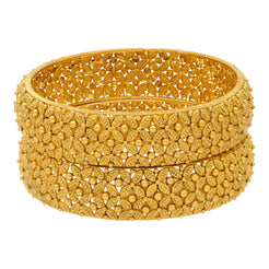 22K Antique Gold Bangle Set (48.1 gm)
