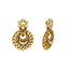 22K Antique Gold & Kundan Chandbali Jewelry Set (102.1gm)