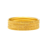22K Yellow Gold Filigree Bangle Set of 6 (90.8gm) | 
This set of glimmering 22 carat gold Indian bangles will light up the wrists of any women who we...