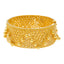 22K Yellow Gold Wide Bangle Set w. Beads (106.5 grams)